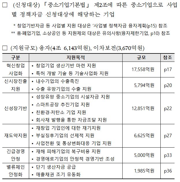 사업개요(정책자금2)